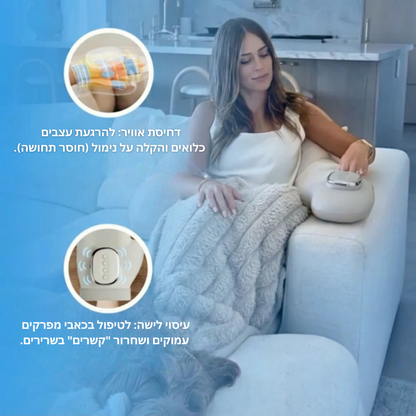 מכשיר עיסוי לכף היד עם חימום ולחץ אוויר - ™Hand M