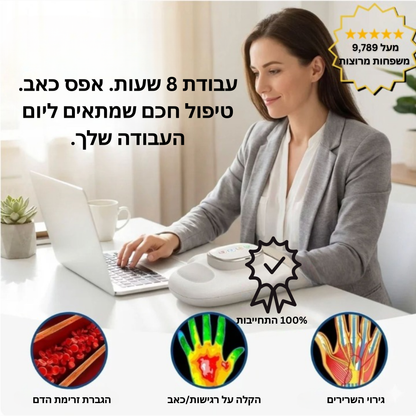 מכשיר עיסוי לכף היד עם חימום ולחץ אוויר - ™Hand M